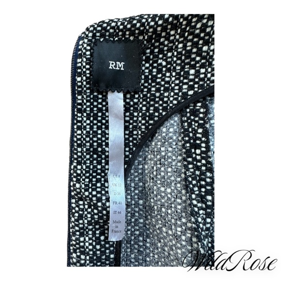 RM ROLAND MOURET Gray Tweed Wool Pencil Skirt SZ 8 - Picture 9 of 14